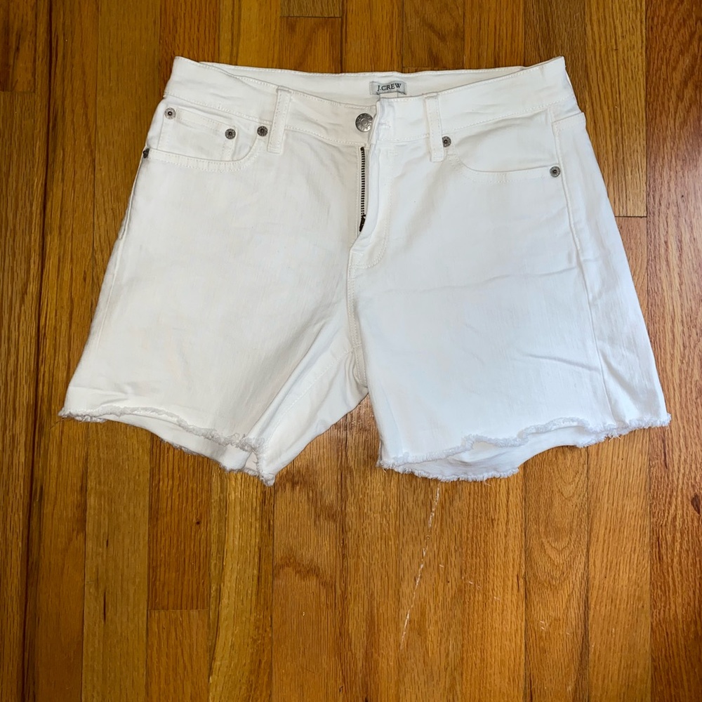 J. Crew white denim shorts